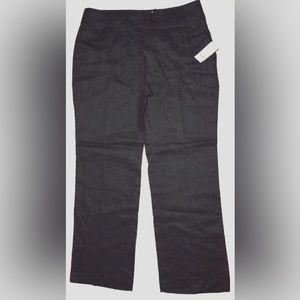 NEINHAUS WOMEN NEW NWT SZ 12 L BLACK 100% LINEN STRAIGHT LEG LIGHT CASUAL PANTS
